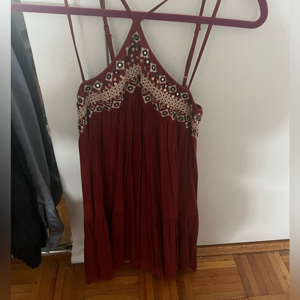 AE American Eagle Maroon Mini dress embellished